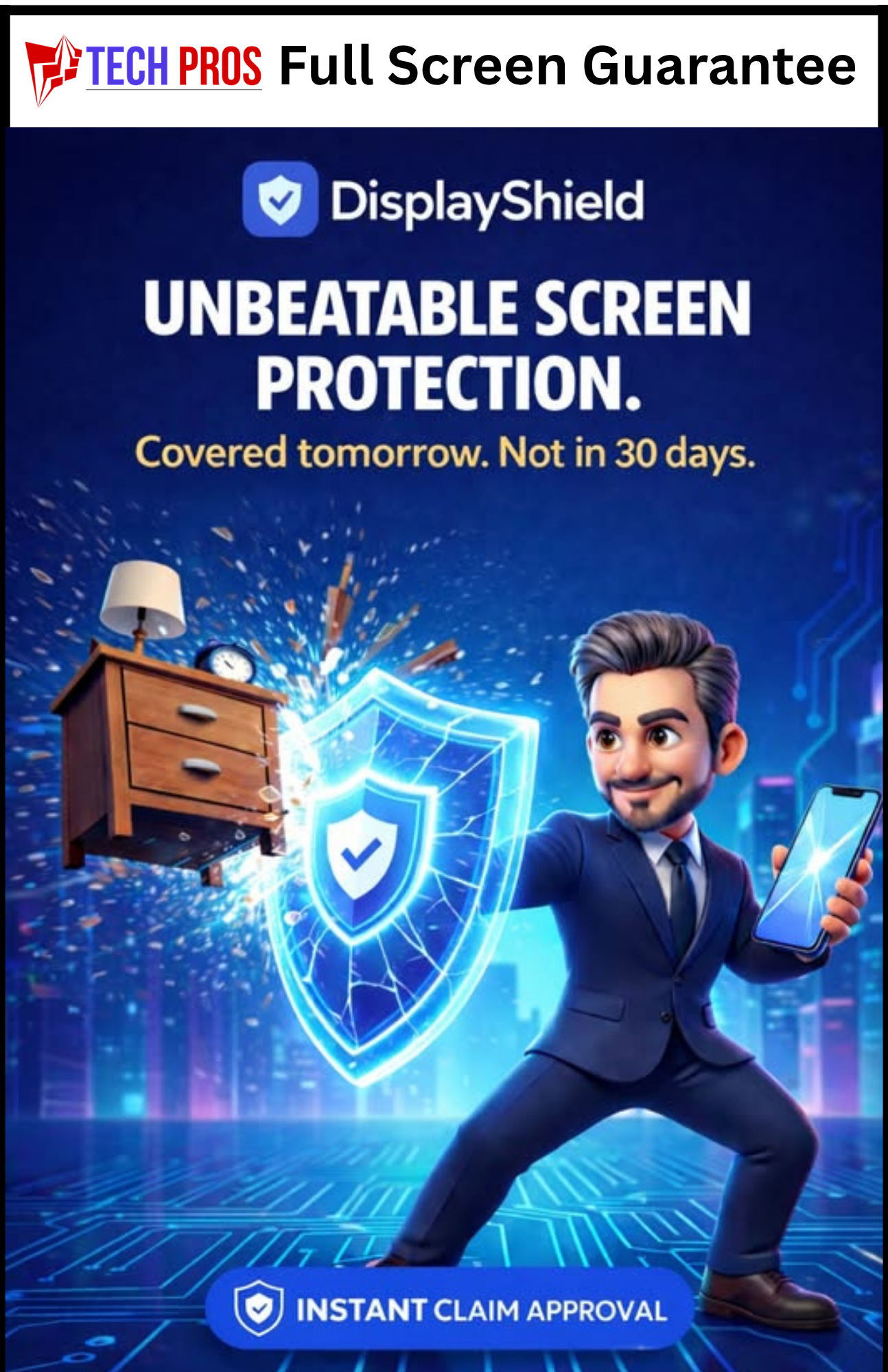tech pros full screen guarantee